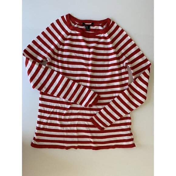 Forever 21 striped cotton sweater, size junior M - Picture 1 of 7
